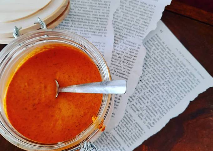 Guide étape par étape pour Préparer  Ultime Sauce super crémeuse et vegan au poivron rouge