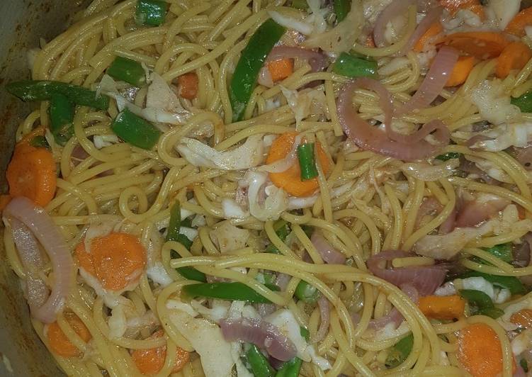 Simple Way to Prepare Award-winning Stir fried veggies Pasta