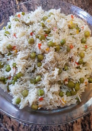 صورة لوصفة رز مع بازلاء