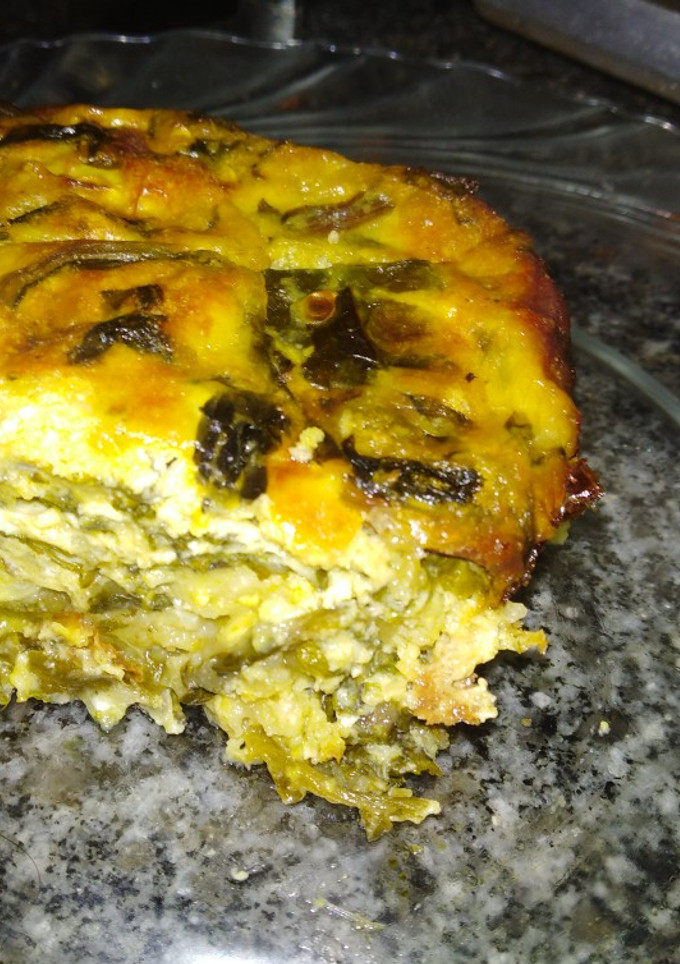 Una foto de Soufflé de zapallito y hojas de remolacha