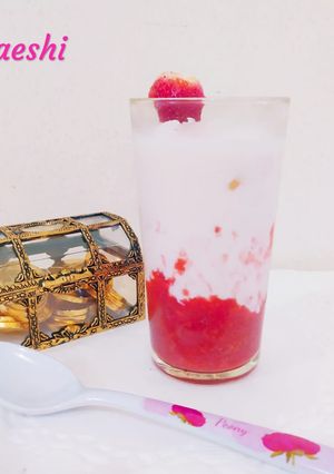 Foto resep Strawberry latte by mamitakaeshi