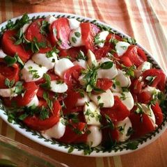 A picture of #Salads#Tomato mozzarella saladA fresh yummy salad.