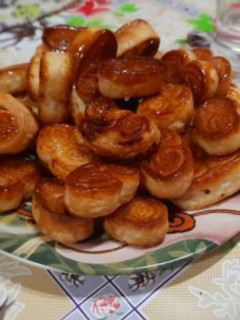Una foto de Palmeritas (fáciles con tapa de hojaldre)