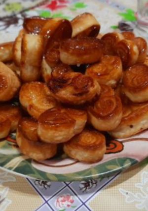 Una foto de Palmeritas (fáciles con tapa de hojaldre)