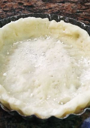 Una foto de Base para tarta sin gluten con queso crema