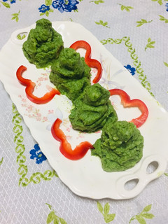 Una foto de Puré Duquesa con Espinaca