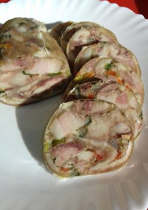 Una foto de Queso de cerdo casero