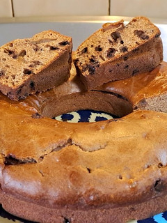 Una foto de Budín de café con chips de chocolate sin manteca