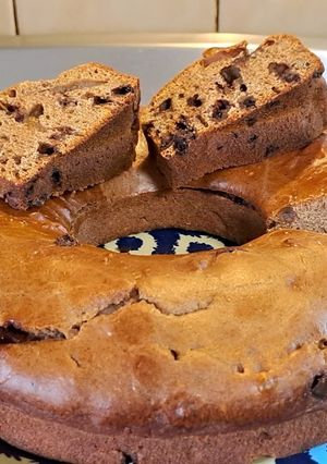 Una foto de Budín de café con chips de chocolate sin manteca
