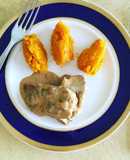 Peceto de cerdo con verduras