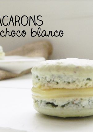 Una foto de Macarons de chocolate blanco