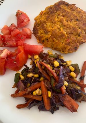 Una foto de Revuelto de verduras para acompañar
