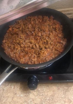 Una foto de Tacos de Carne con tocino en salsa de chipotle 😋