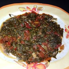 A picture of Dodo and managu #localfoodcontest_Kakamega.