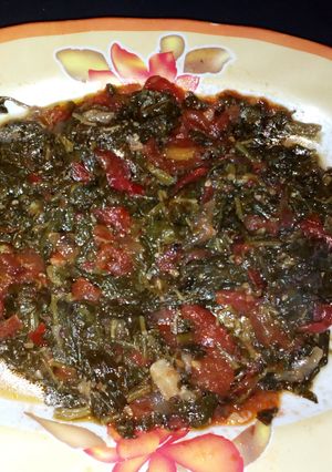 A picture of Dodo and managu #localfoodcontest_Kakamega.
