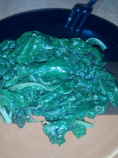 A picture of Curry spinach.