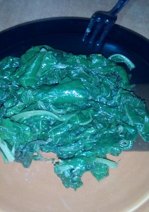 A picture of Curry spinach.