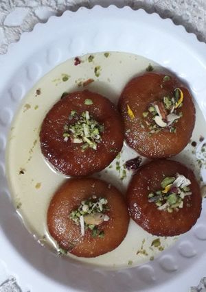 A picture of Bread ki mithai.