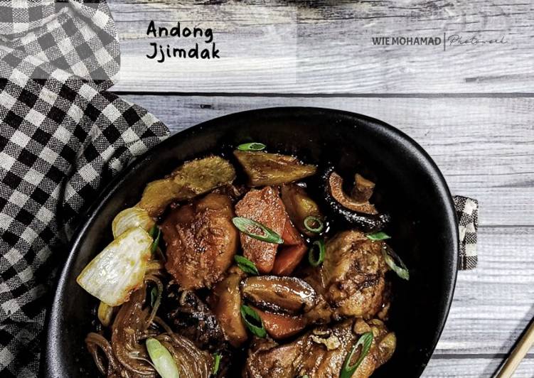 Langkah Mudah Memasak Andong jjimdak yang Yummy