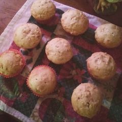 A picture of Warm and Toasty Applesauce Muffins.