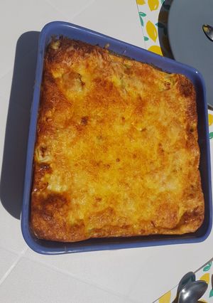 Une photo de Clafoutis salé (poireaux / saumon)