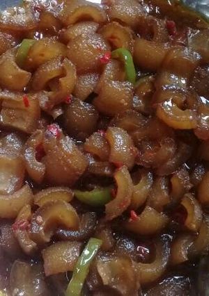 Foto resep Oseng kikil pedas
