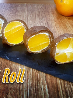 பழ ரோல்/ஆரஞ்சு இனிப்பு(fruit roll recipe in tamil) செய்முறை முக்கிய புகைப்படம்