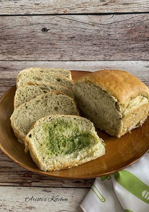 Foto resep Roti Tawar Discard Sourdough Matcha (Eggless)