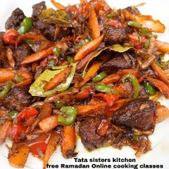 A picture of Beef and coconut stir fry.