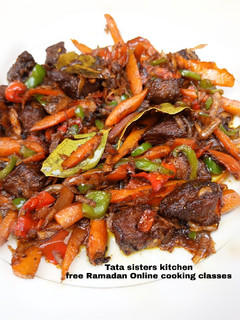 A picture of Beef and coconut stir fry.