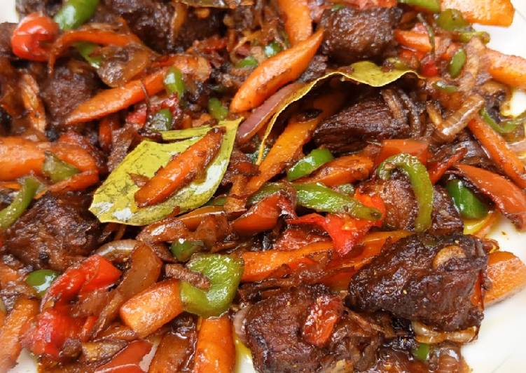 Steps to Prepare Perfect Beef and coconut stir fry