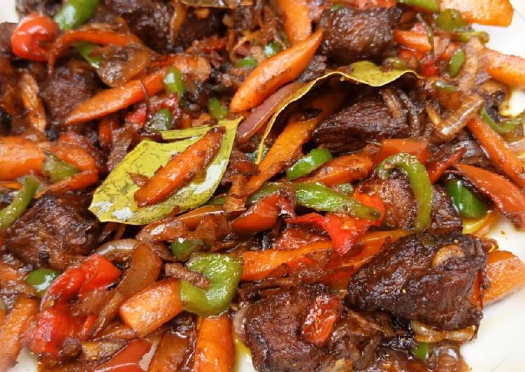 Steps to Make Favorite Beef and coconut stir fry