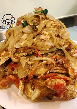 洋蔥蛋炒螃蟹 的食譜成品照片