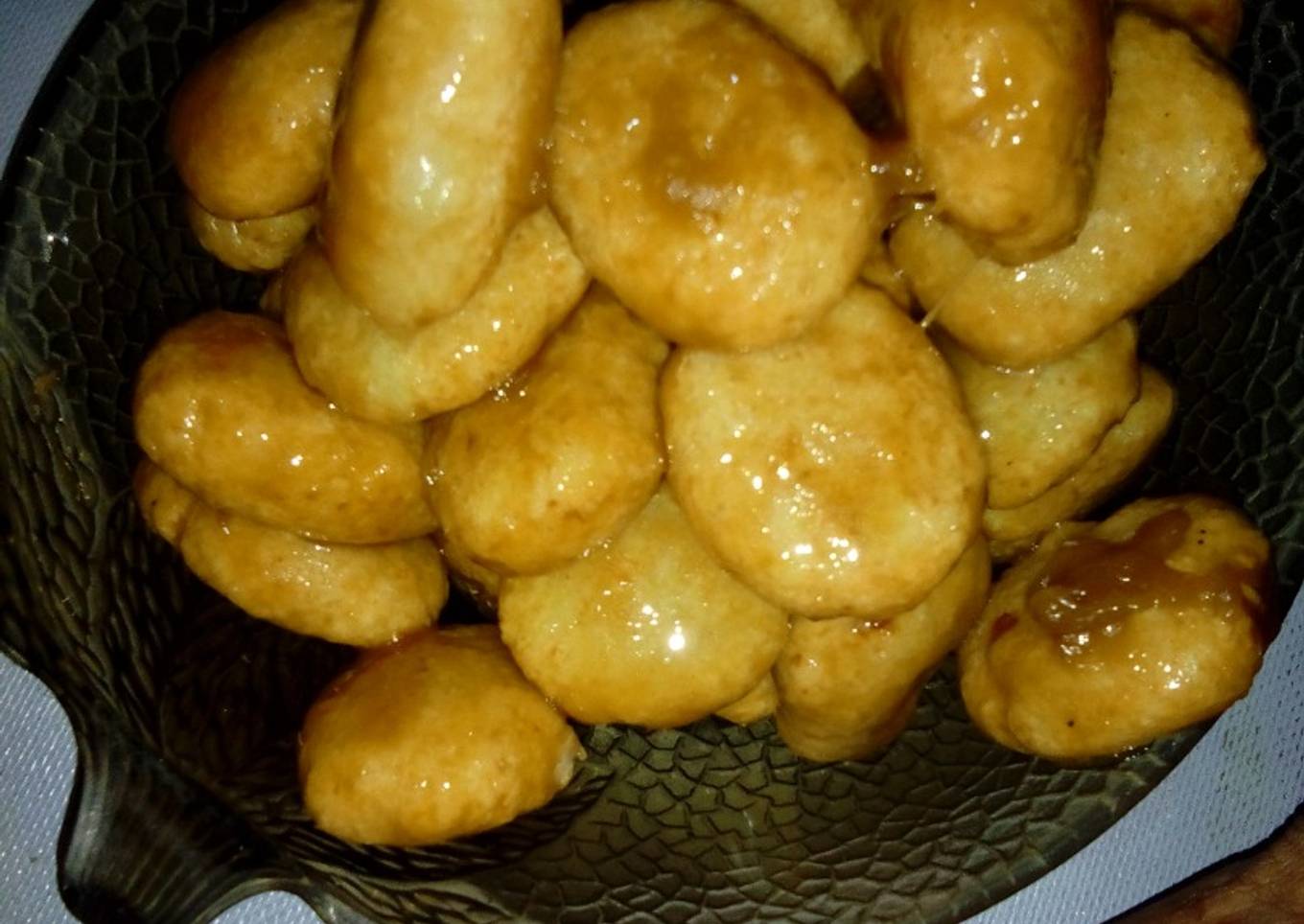 Kue getas ketan putih Dengan Gula Merah