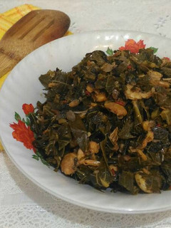 Foto resep Tumis Daun Pepaya dan Ebi Anti Pahit (20 Desember 2017)