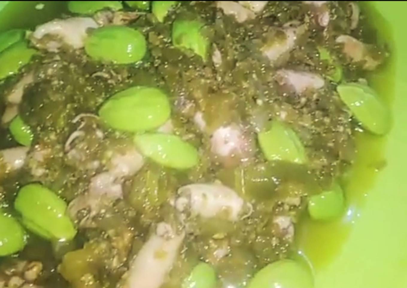 Cumi Asin Pete Sambal Hijau Ala-ala Me