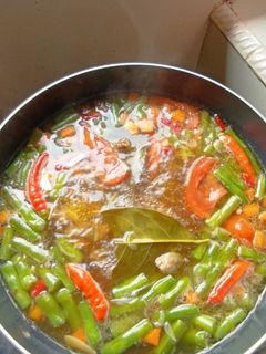 Foto resep Asem asem buncis daging