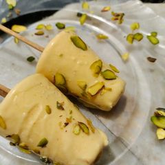 Mango custard Kulfi A picture of Mango custard Kulfi.