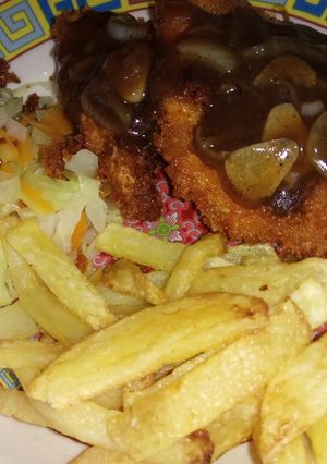 Foto resep Chicken Katsu with Blackpepper sauce