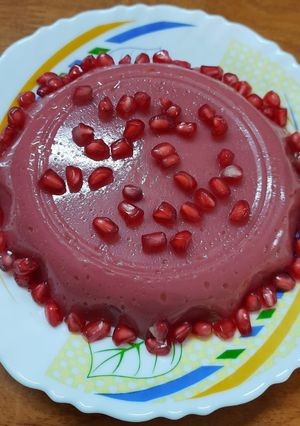 A picture of Pomegranate pudding.