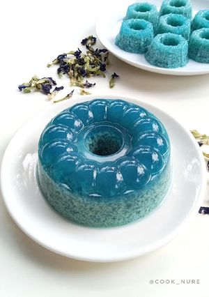 Foto resep Puding Lumut Bunga Telang