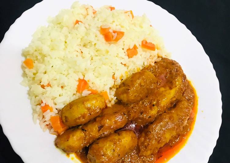 Easiest Way to Prepare Appetizing White rice with chicken koofta Cooking Basics for Beginners