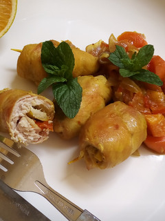 A picture of Chicken rolls.