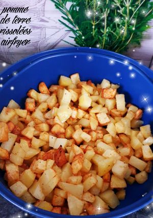 Une photo de Pommes de terre rissolées cuisson à air chaud #airfryer