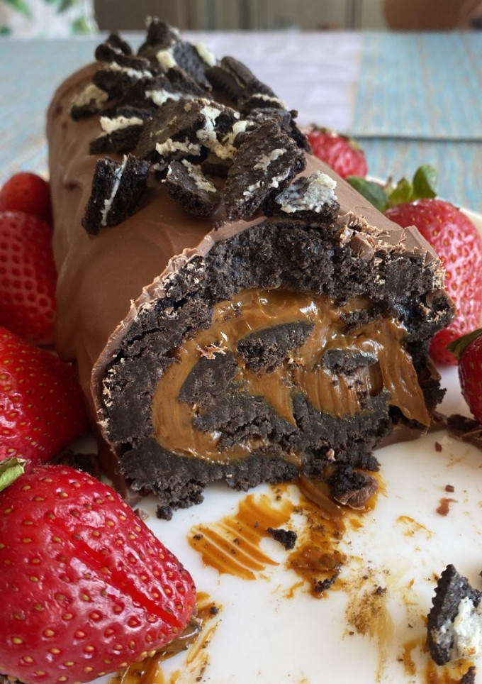 Una foto de Tronco de oreo y manjar (dulce de leche)