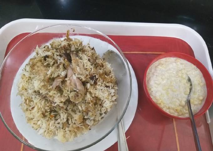 Chicken white dum biryani