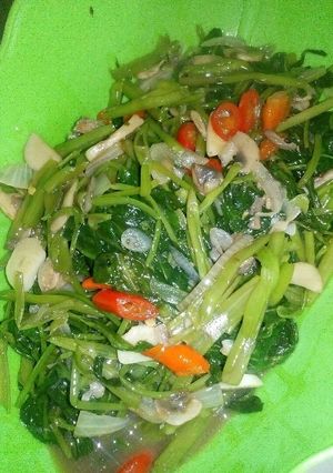 Foto resep Tumis jakung (jamur dan kangkung)