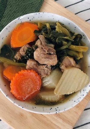 A picture of Mixed Vegetable Stew Recipe Thai Style • Tom Jap Chai • ThaiChef Food.