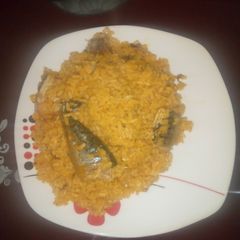 A picture of Ofada jollof rice.