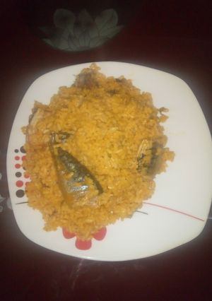 A picture of Ofada jollof rice.